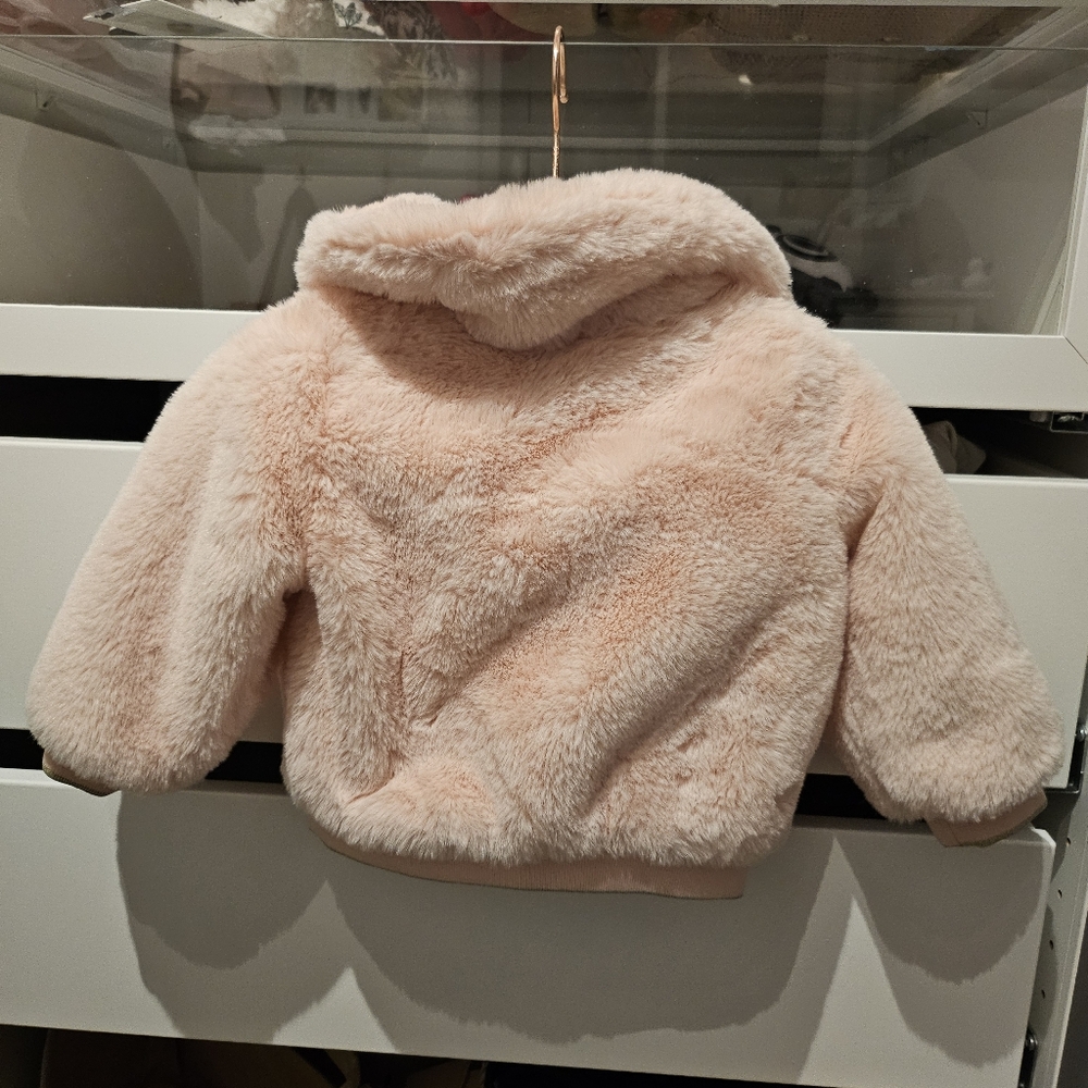 Joie Baby Pink Faux Fur Jacket - Picture 3 of 7